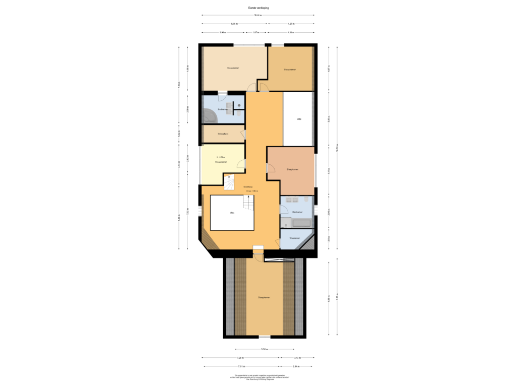 View floorplan of Eerste verdieping of Graafdijk-west 16