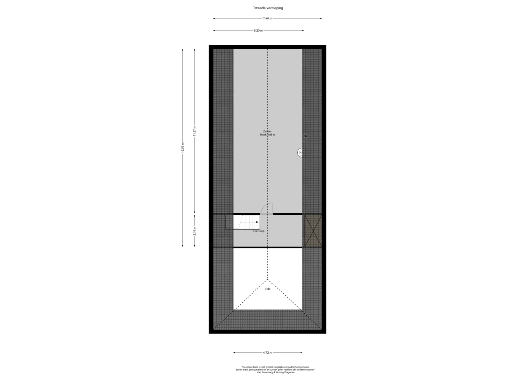 View floorplan of Tweede verdieping of Graafdijk-west 16