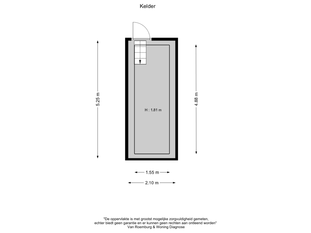 View floorplan of Kelder of Graafdijk-west 16