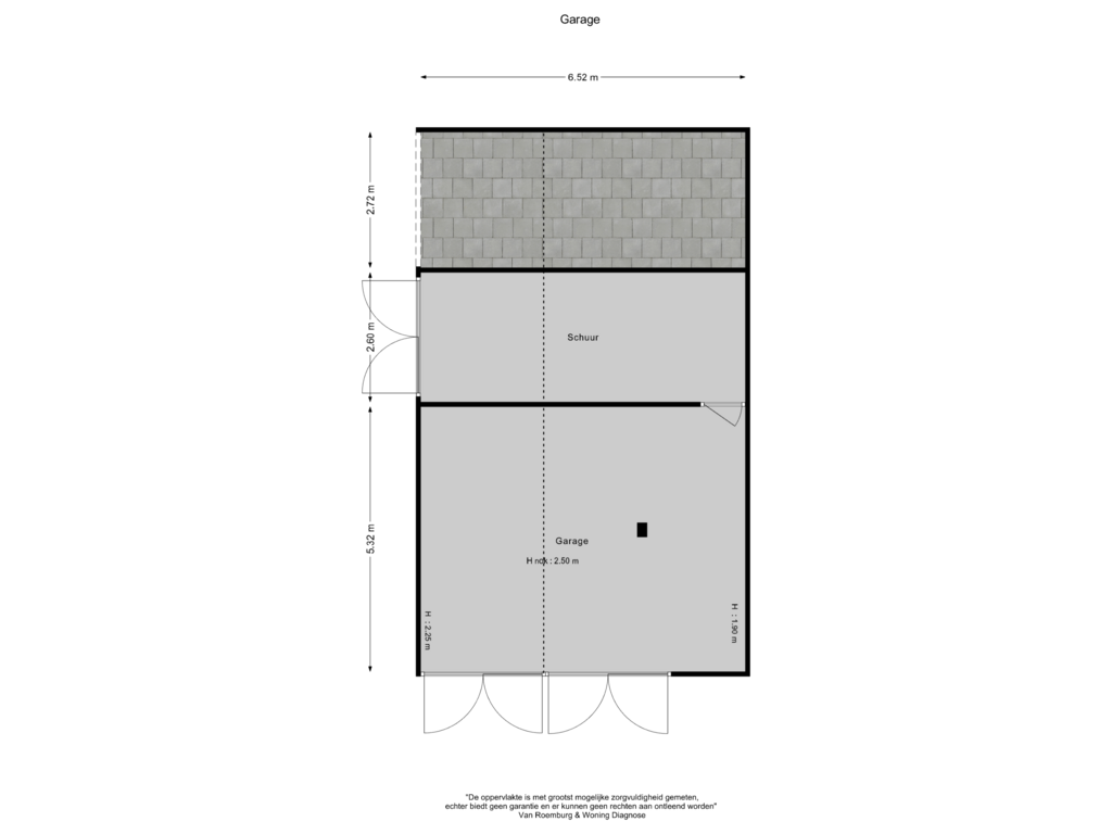 View floorplan of Garage of Graafdijk-west 16