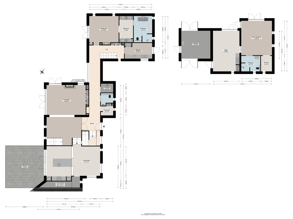 View floorplan of Begane grond of Derde Dijk 2