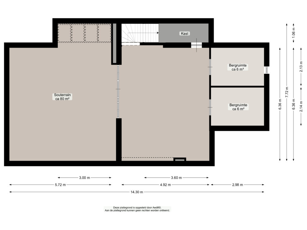 View floorplan of Souterrain of Derde Dijk 2