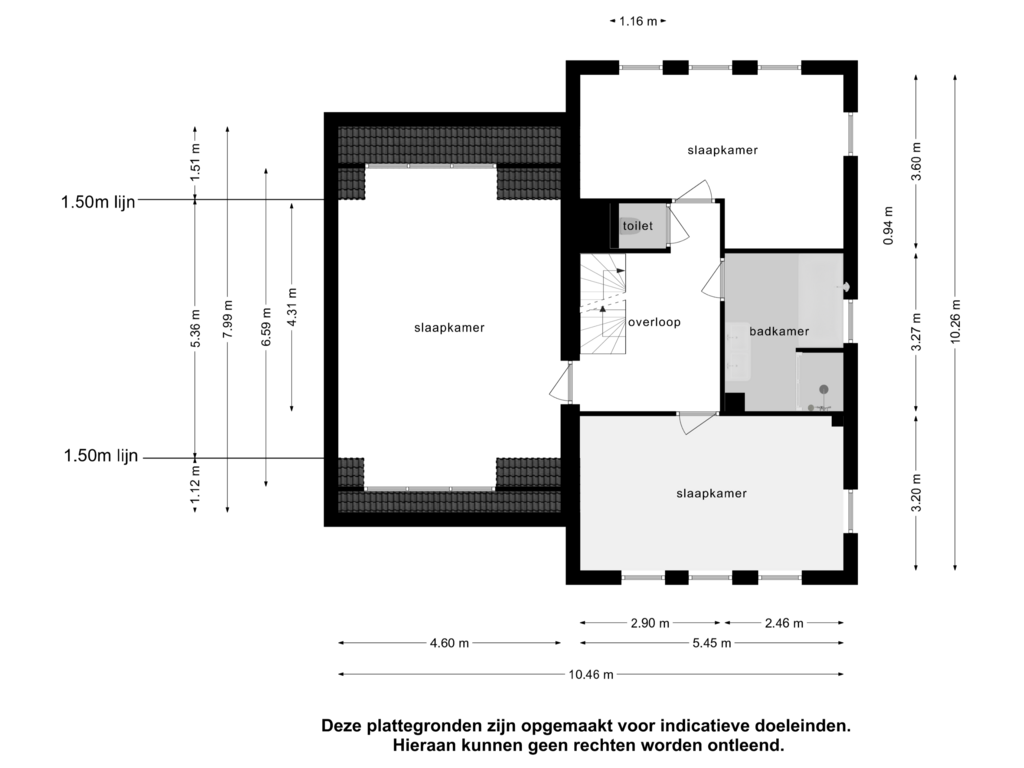 Bekijk plattegrond van 1e verdieping van Hof van Weede 5