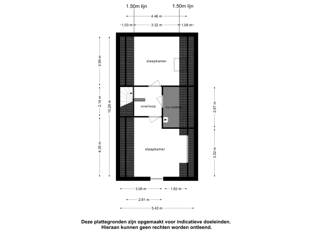 Bekijk plattegrond van 2e verdieping van Hof van Weede 5