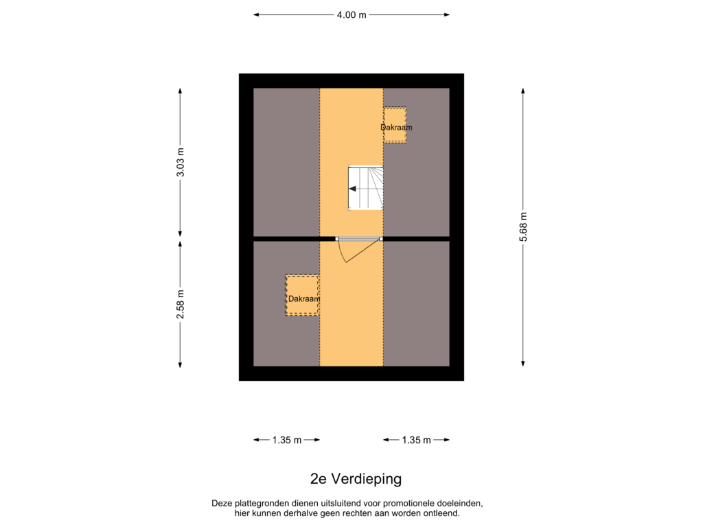 View floorplan of 2e Verdieping of Oude Kerkweg 49