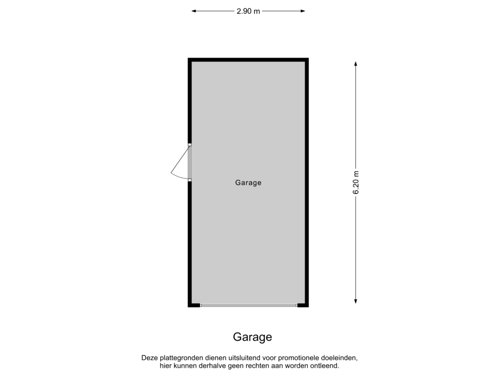 View floorplan of Garage of Oude Kerkweg 49