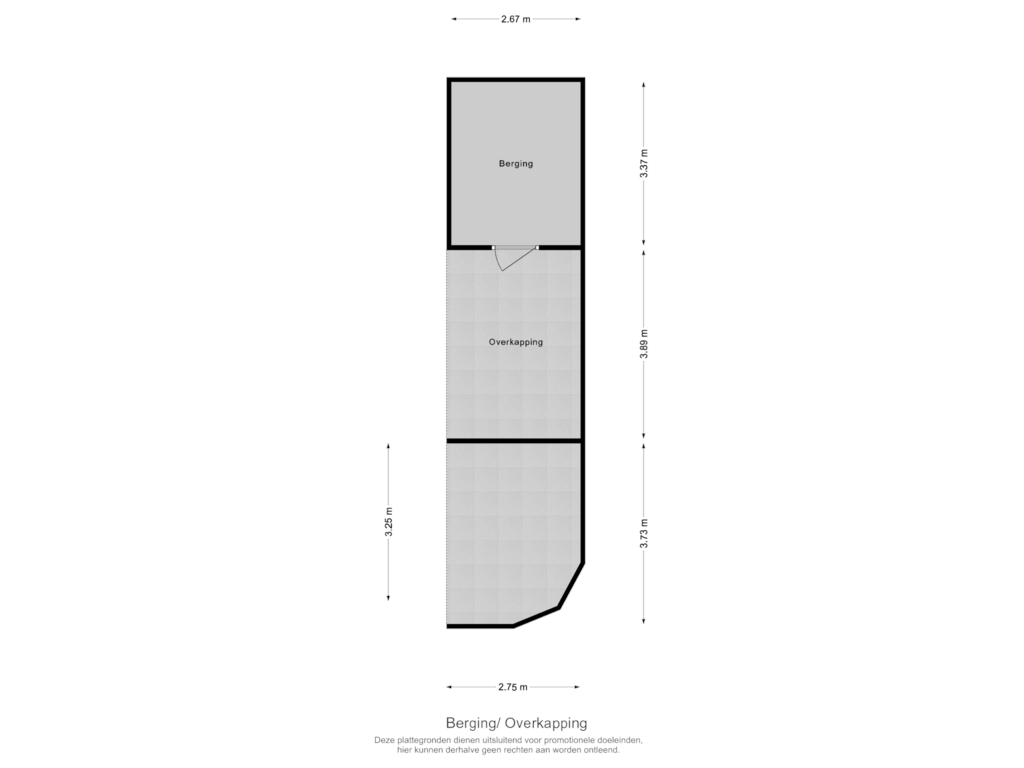 View floorplan of Berging/ Overkapping of Oude Kerkweg 49