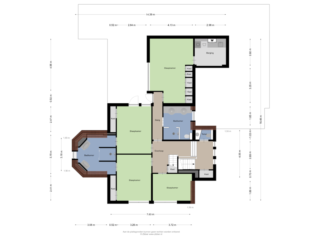 View floorplan of Eerste verdieping of Haerstraat 77