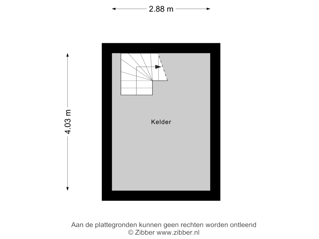 View floorplan of Kelder of Haerstraat 77