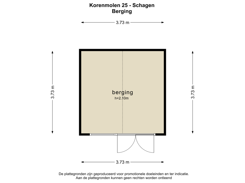 Bekijk plattegrond van BERGING van Korenmolen 25