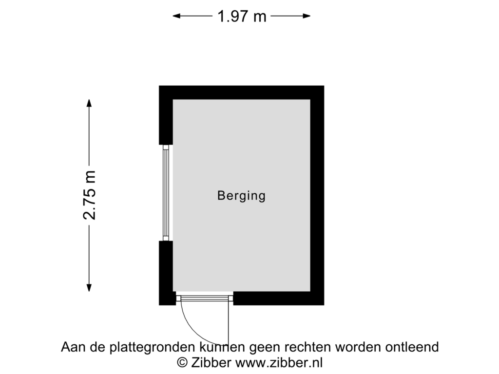 Bekijk plattegrond van Berging van Berg en Dalseweg 130