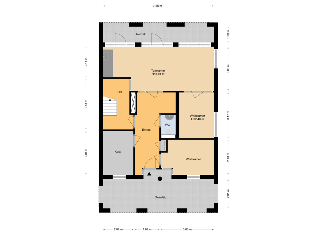 Bekijk plattegrond van Begane Grond van Lentepark 118