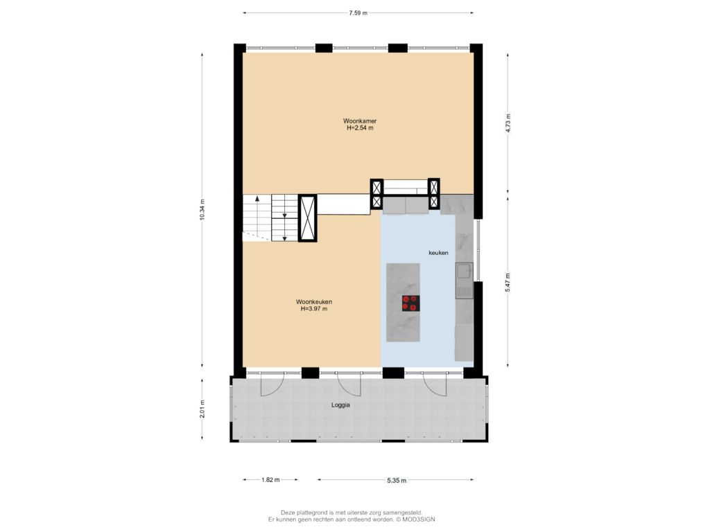 Bekijk plattegrond van 1everdieping van Lentepark 118