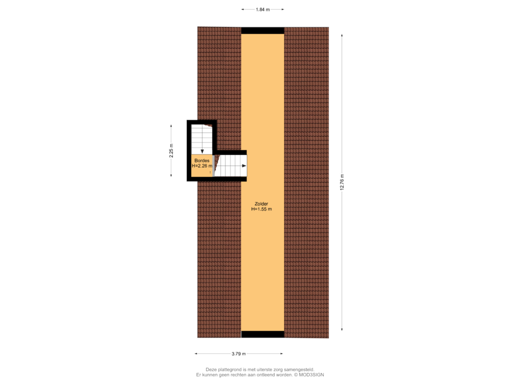 Bekijk plattegrond van 3e verdieping van Lentepark 118