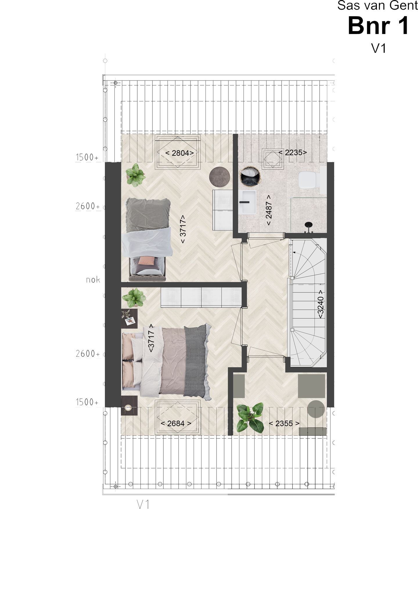 Foto 4 van Hoek- en tussenwoningen (Bouwnr. 1)