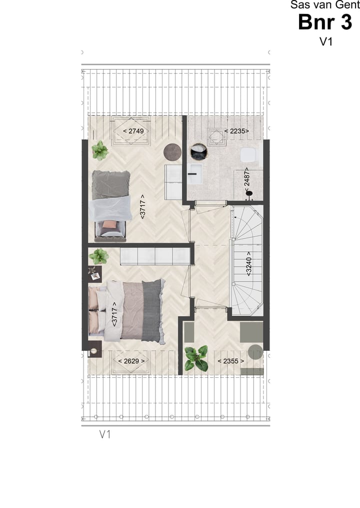 Foto 4 van Hoek- en tussenwoningen (Bouwnr. 3)