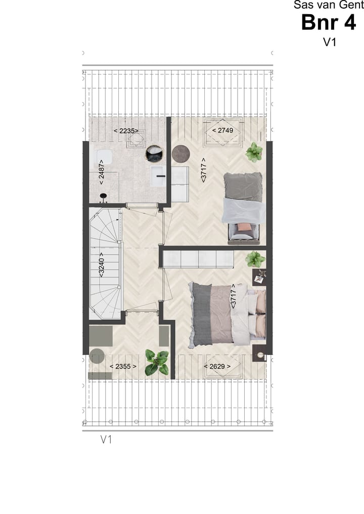 Foto 3 van Hoek- en tussenwoningen (Bouwnr. 4)