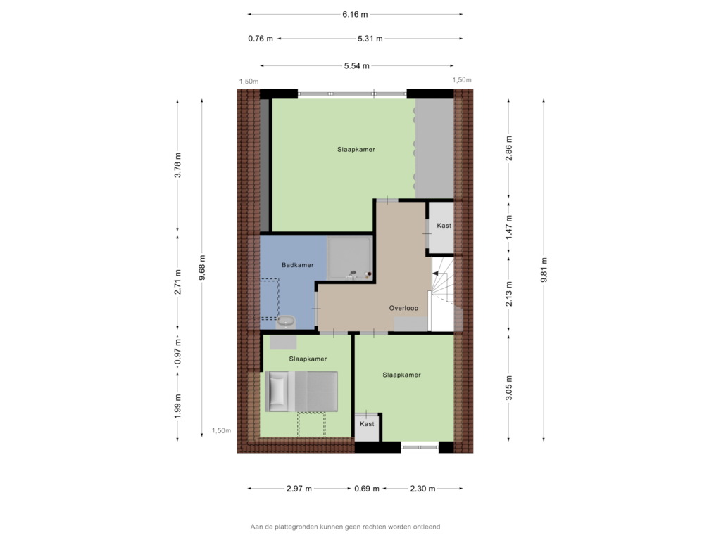 Bekijk plattegrond van Tweede Verdieping van Scheldestraat 54