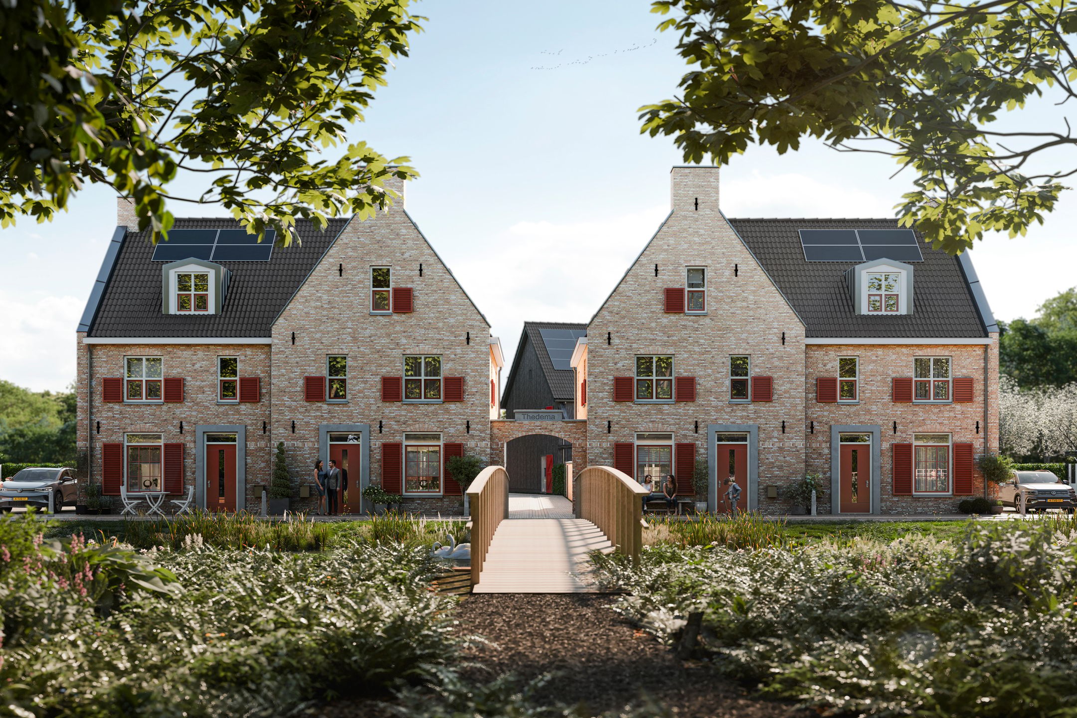 Poortwoningen dwarskap - 2^1 kap woning (Bouwnr. 4) Nietap, Nietap