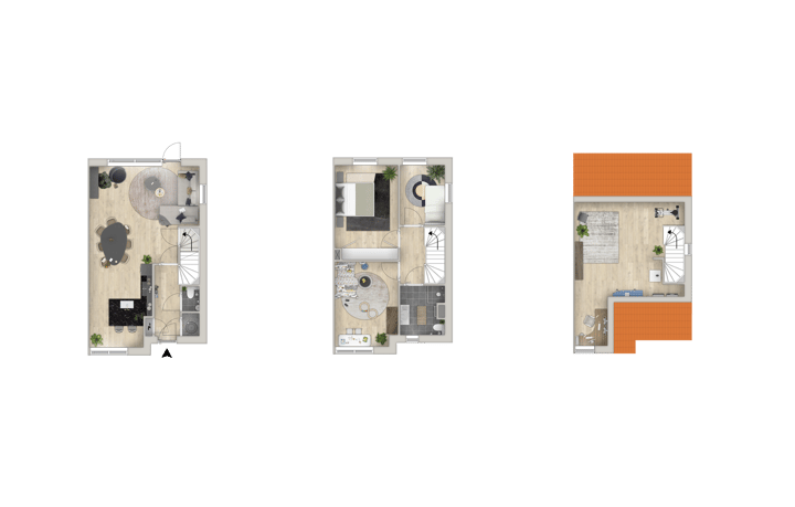 Foto 5 van Boerderijwoningen - 2^1 kap woning (Bouwnr. 28)