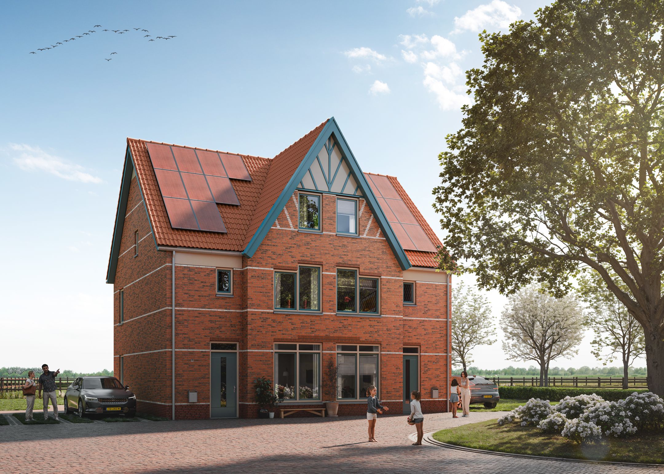 Boerderijwoningen - 2^1 kap woning (Bouwnr. 27) Nietap, Nietap