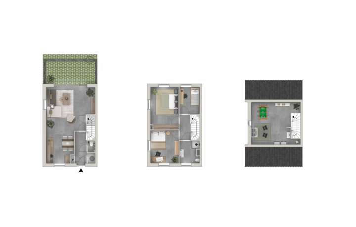 Foto 5 van Schuurwoningen - Tussenwoning (Bouwnr. 24)