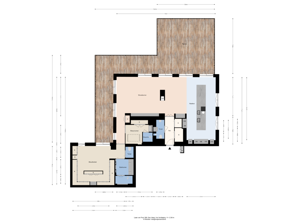 View floorplan of 4e Verdieping of Laan van Poot 399