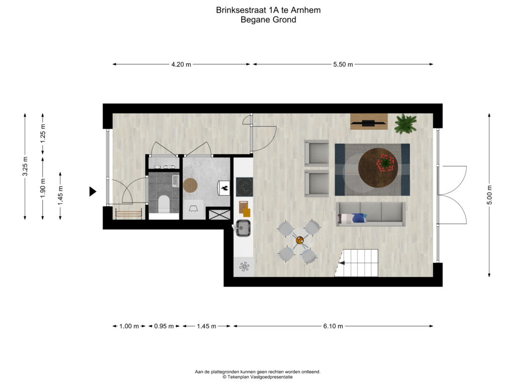 Bekijk plattegrond van Begane Grond van Brinksestraat 1-A