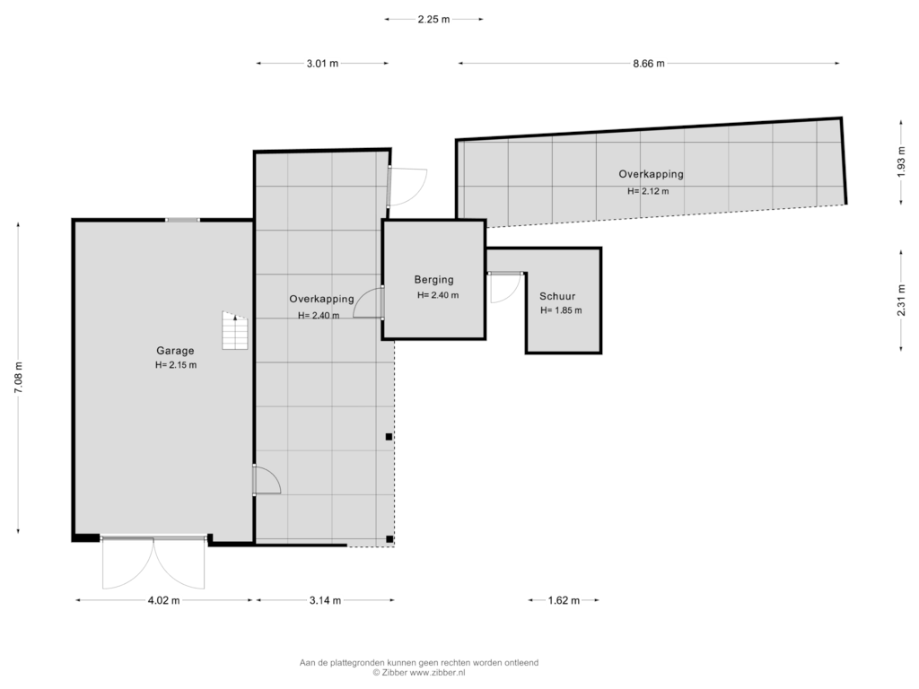 Bekijk plattegrond van Garage van Kanaaldijk 182