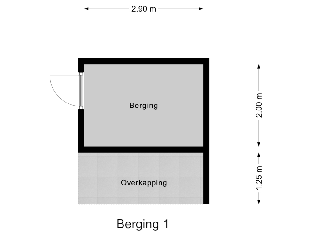 Bekijk plattegrond van Berging 1 van Westfriesedijk 87