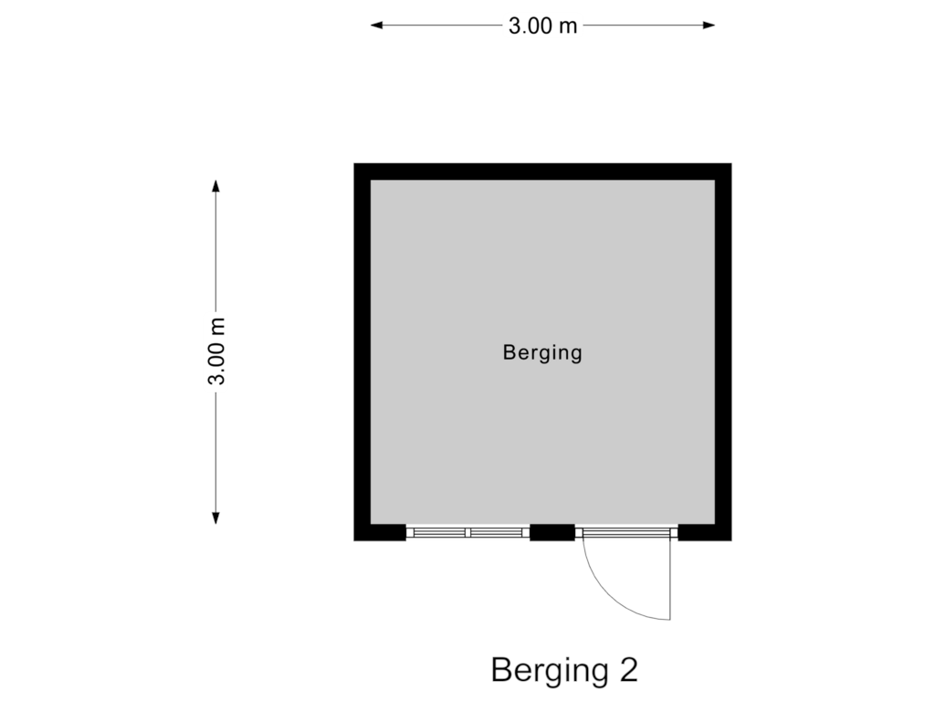 Bekijk plattegrond van Berging 2 van Westfriesedijk 87