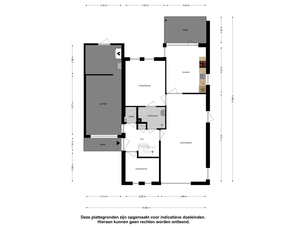 View floorplan of Begane grond of Klaverakker 5