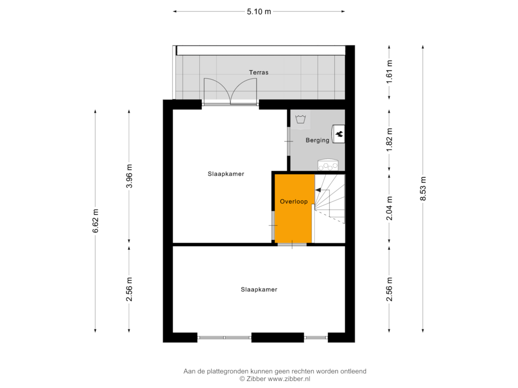 Bekijk plattegrond van Tweede Verdieping van Loswal 9