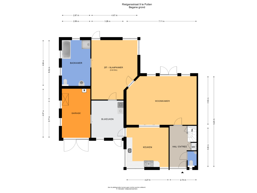 Bekijk plattegrond van Begane grond van Rietgansstraat 9