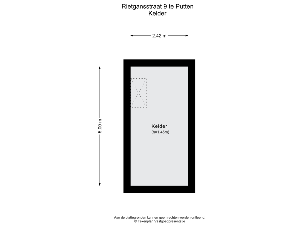 Bekijk plattegrond van Kelder van Rietgansstraat 9