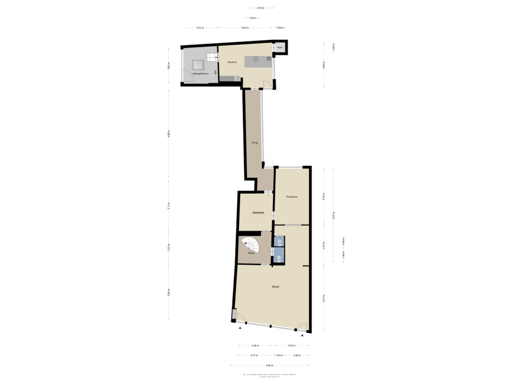 Bekijk plattegrond van Begane grond van Lange Noordstraat 55