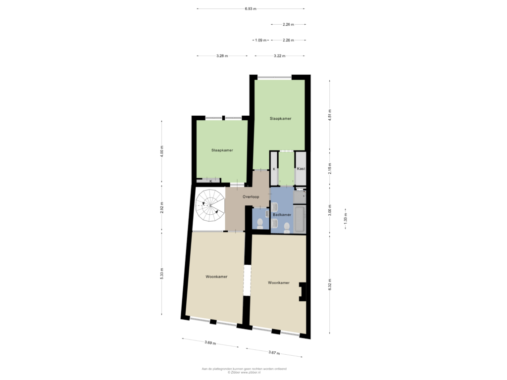 Bekijk plattegrond van Eerste verdieping van Lange Noordstraat 55