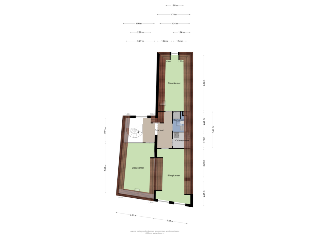 Bekijk plattegrond van Tweede verdieping van Lange Noordstraat 55