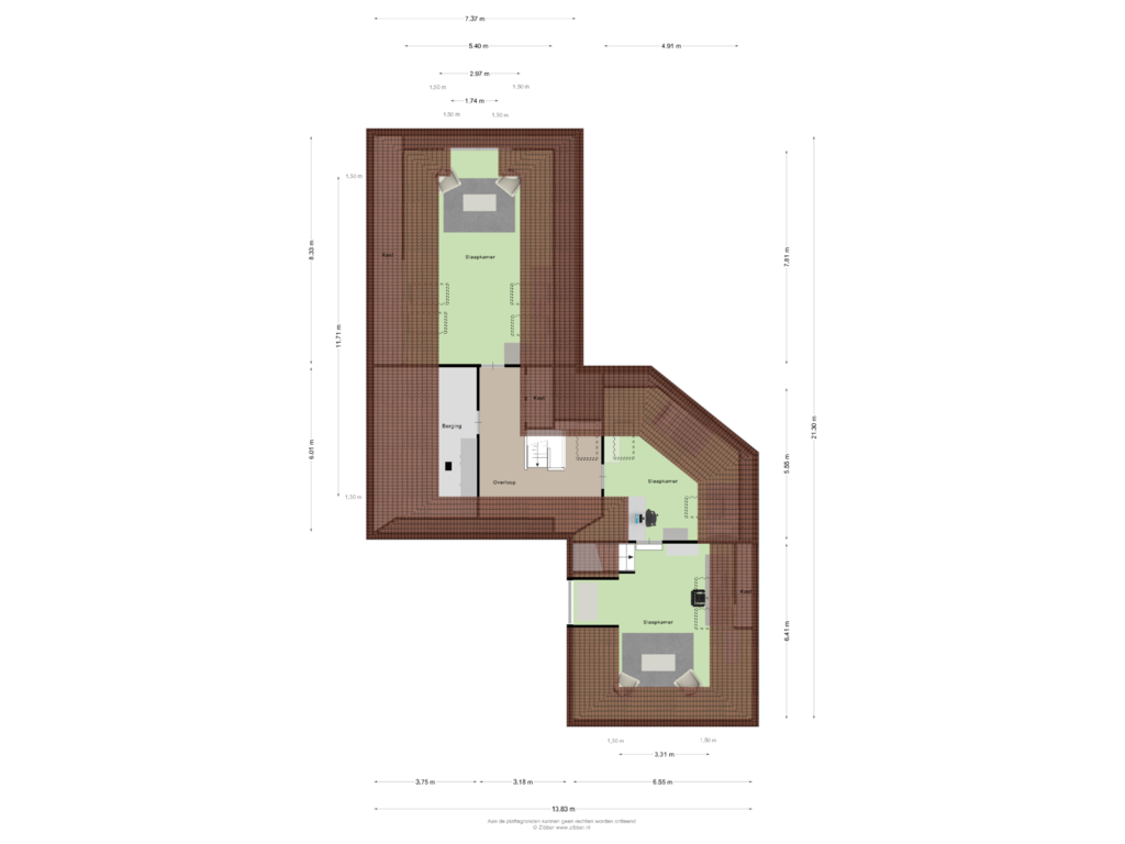 Bekijk plattegrond van Eerste verdieping van Looërmark 40