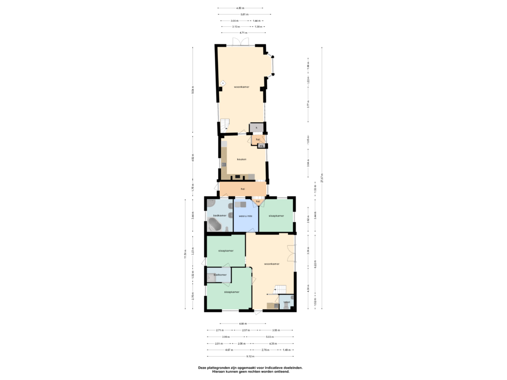 Bekijk plattegrond van Begane grond van Krommeweg 10-C