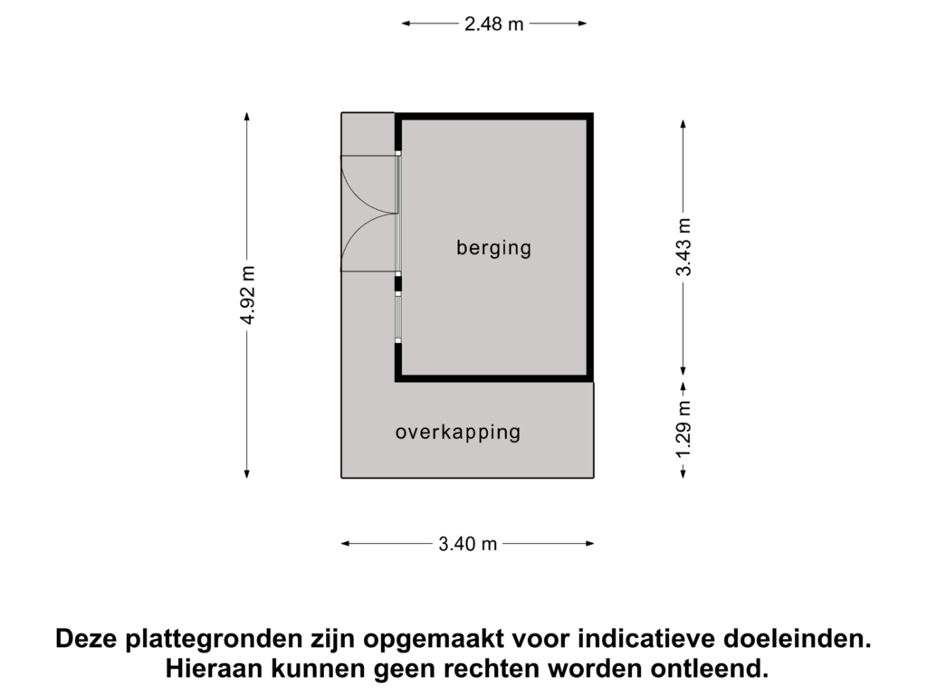 Bekijk plattegrond van Berging1 van Krommeweg 10-C