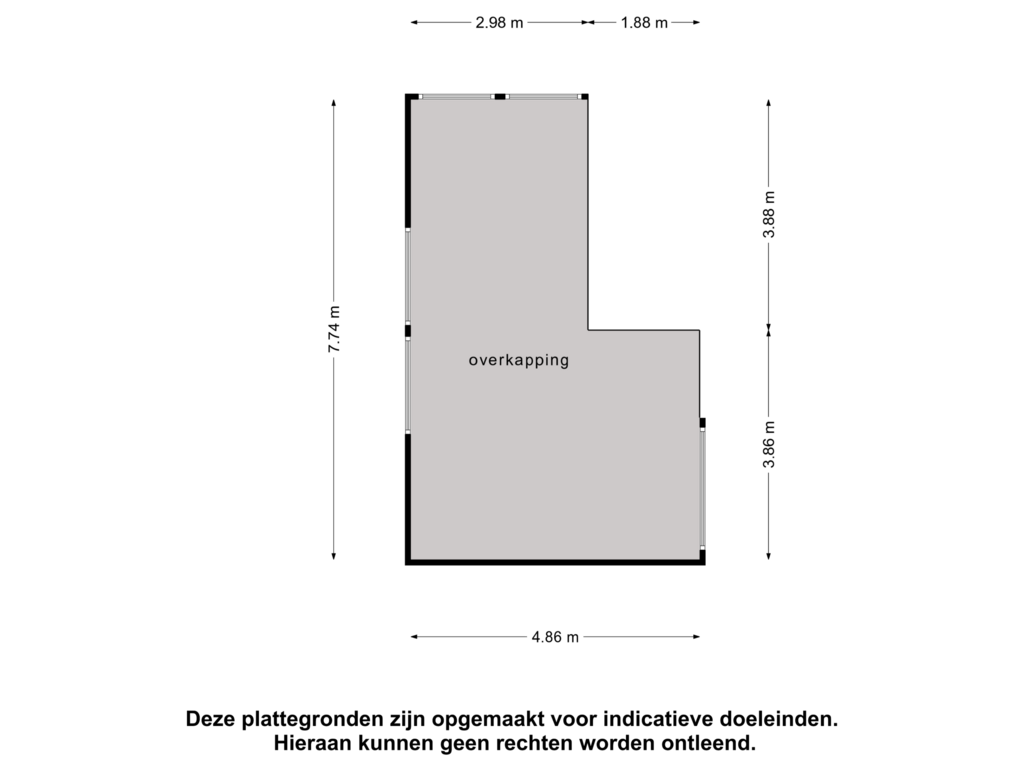 Bekijk plattegrond van Overkapping van Krommeweg 10-C