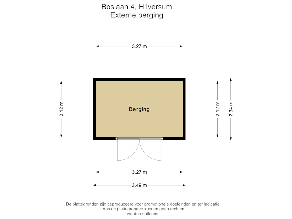 View floorplan of Externe berging of Boslaan 4