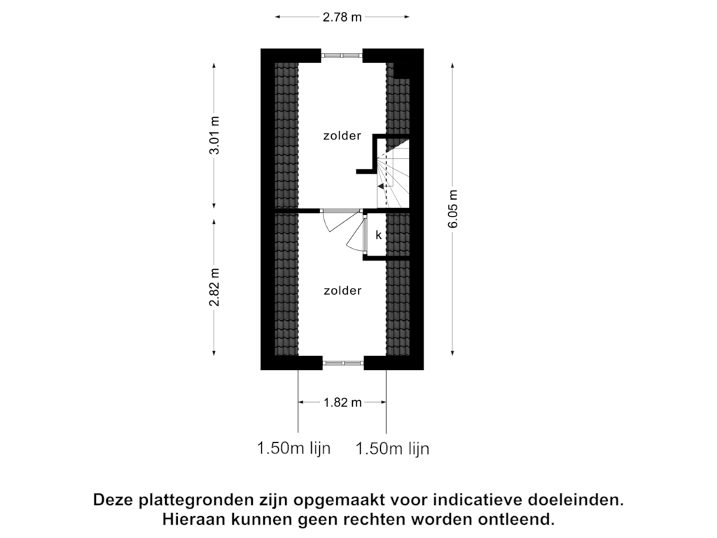 Bekijk plattegrond van 1e verdieping 2 van Weststraat 16