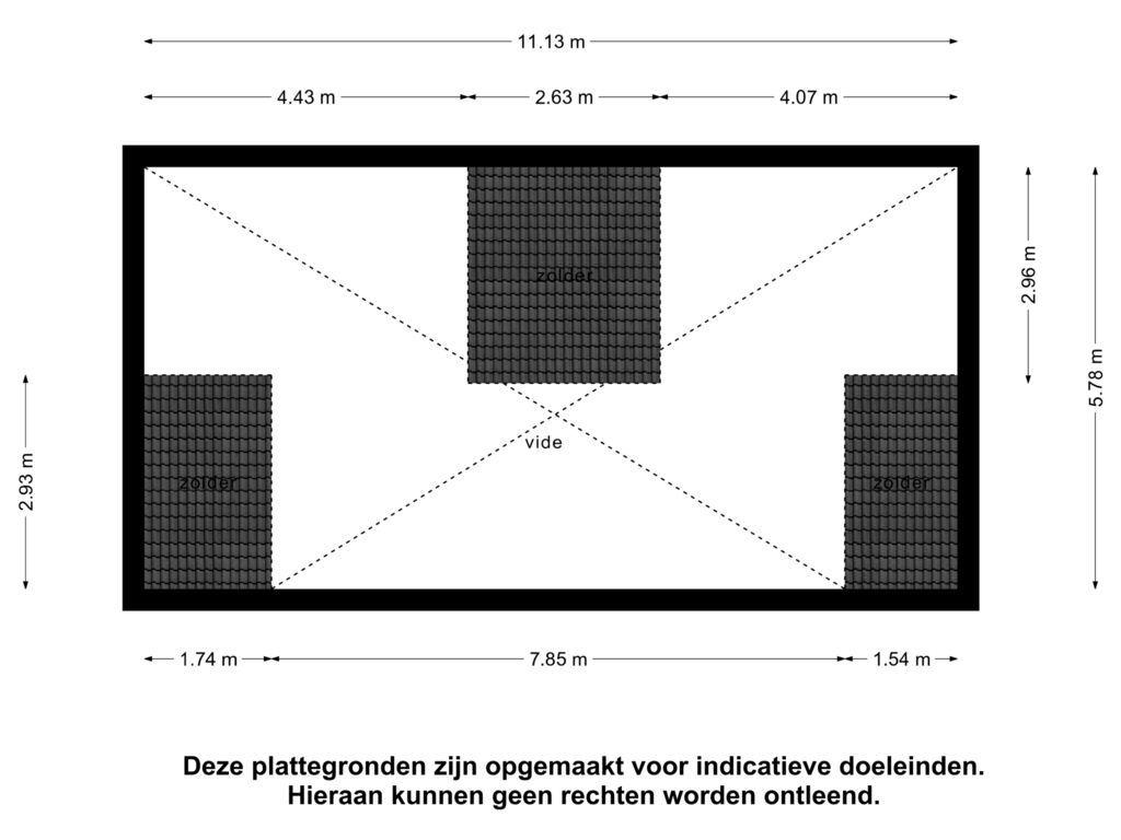 Bekijk plattegrond van Zolder van Weststraat 16