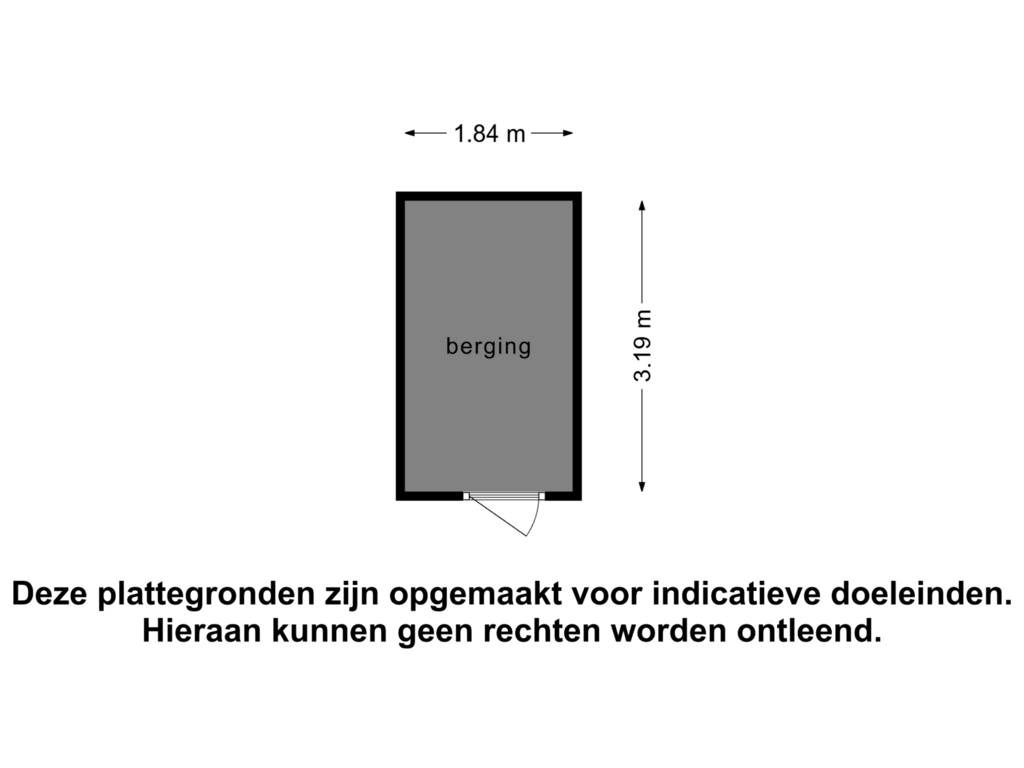 Bekijk plattegrond van Berging 1 van Weststraat 16