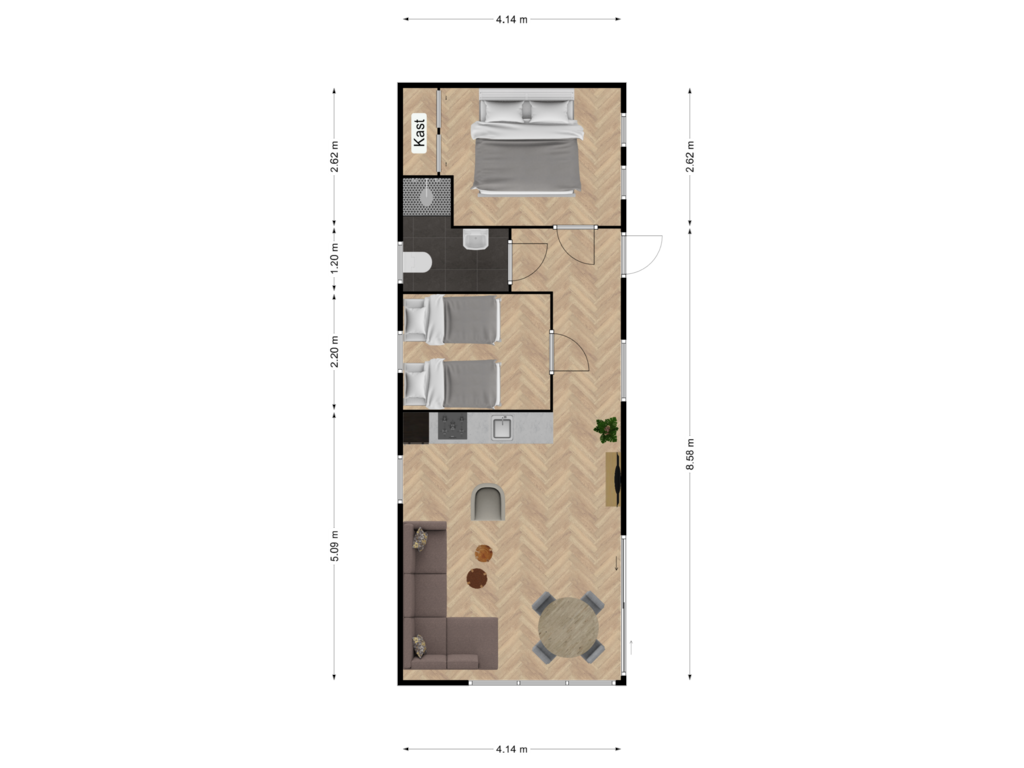 Bekijk plattegrond van Woning van Postweg 10 - 110