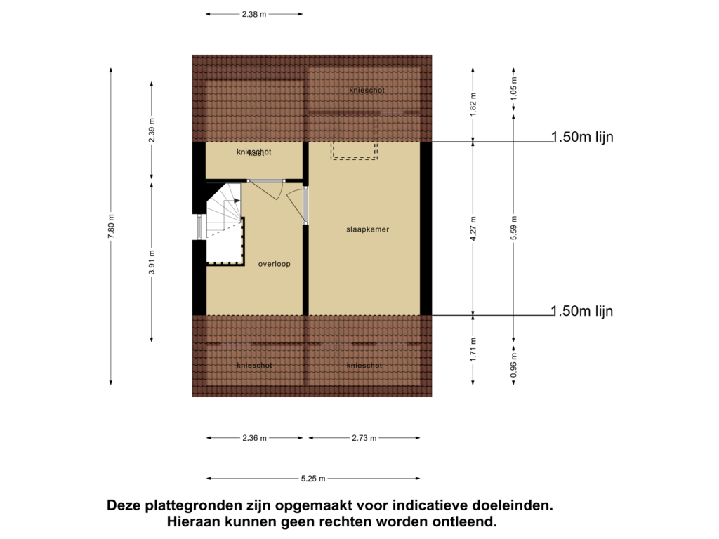 Bekijk plattegrond van Tweede Verdieping van Kiekendiefstraat 11