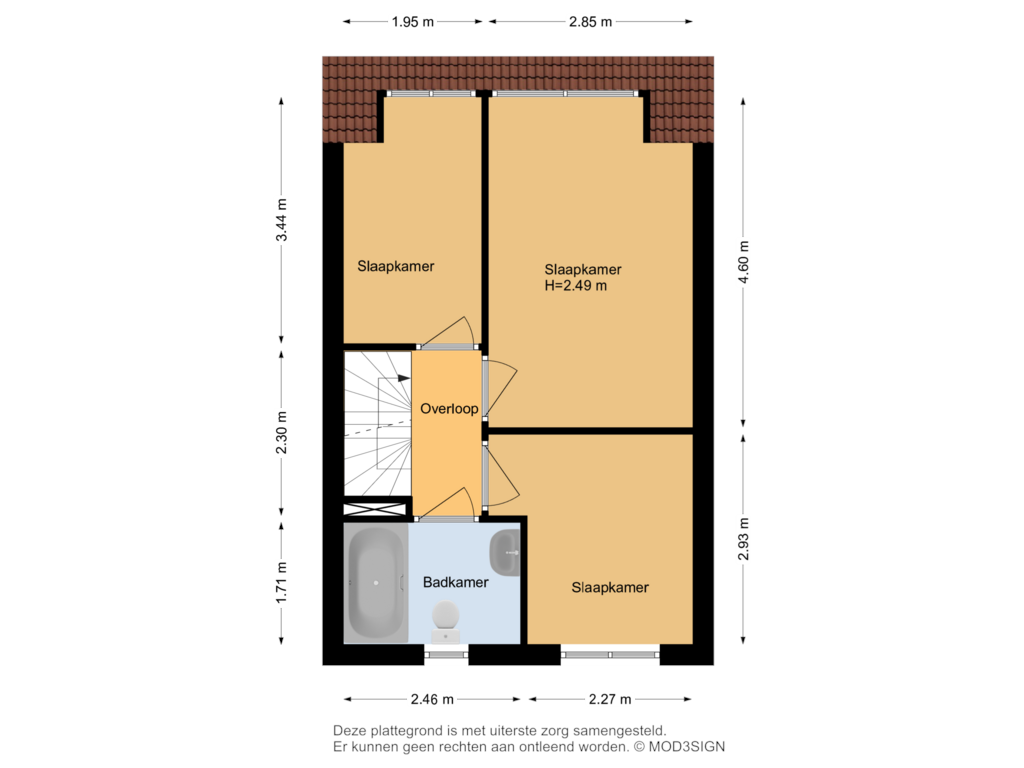 Bekijk plattegrond van 1e Verdieping van Westermanstraat 13