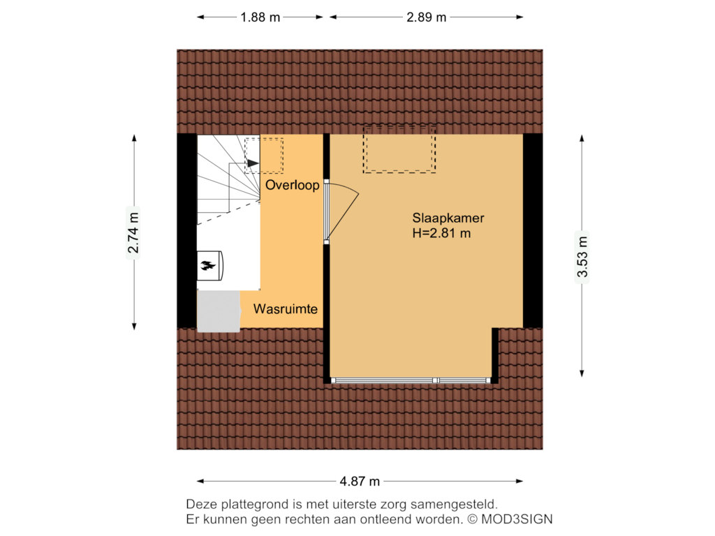 Bekijk plattegrond van 2e Verdieping van Westermanstraat 13